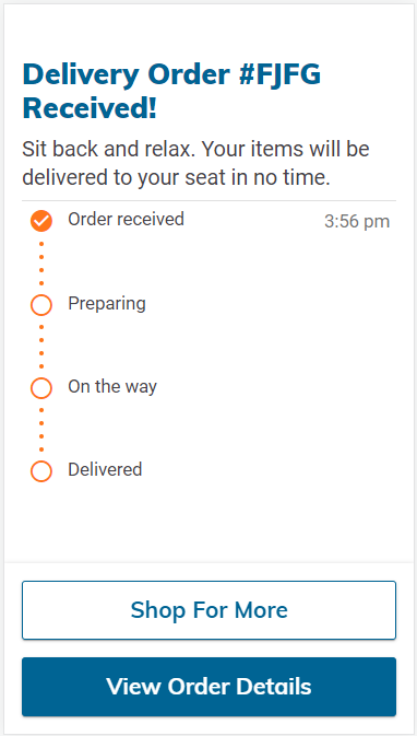 Customer App Order Received Stage