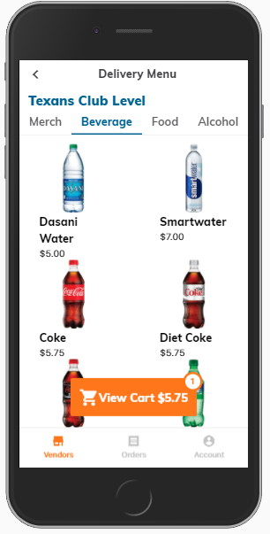 Customer App View Cart